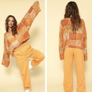 NWOT Boys Lie- Orange Knit Sweater